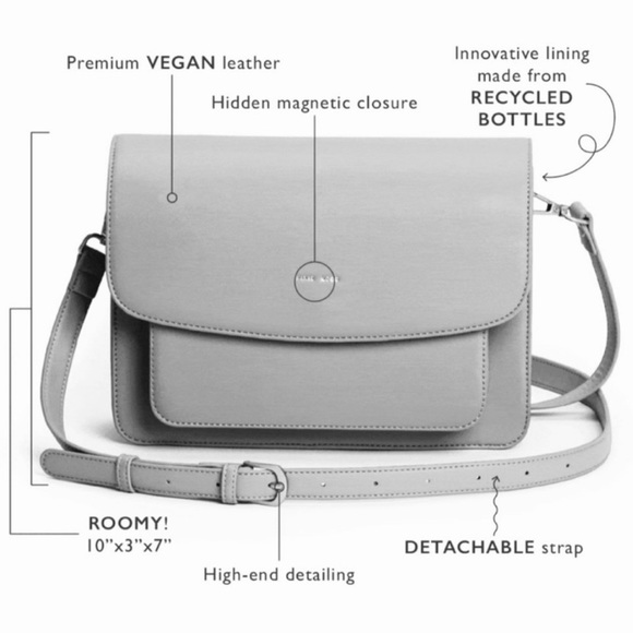 NEW Pixi Mood Vegan Leather Crossbody Zoe Sage Bag Handbag - Picture 6 of 7